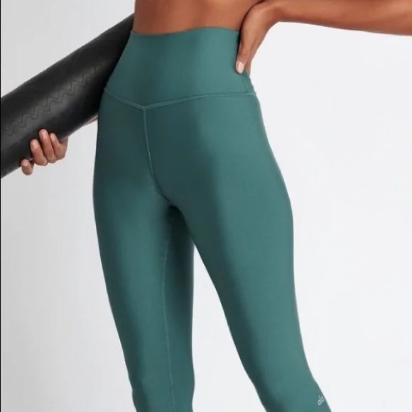 Alo Yoga Legging 7/8 High-Waist in Teal Blue Size Large - Picture 3 of 12